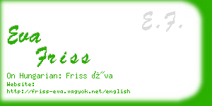 eva friss business card